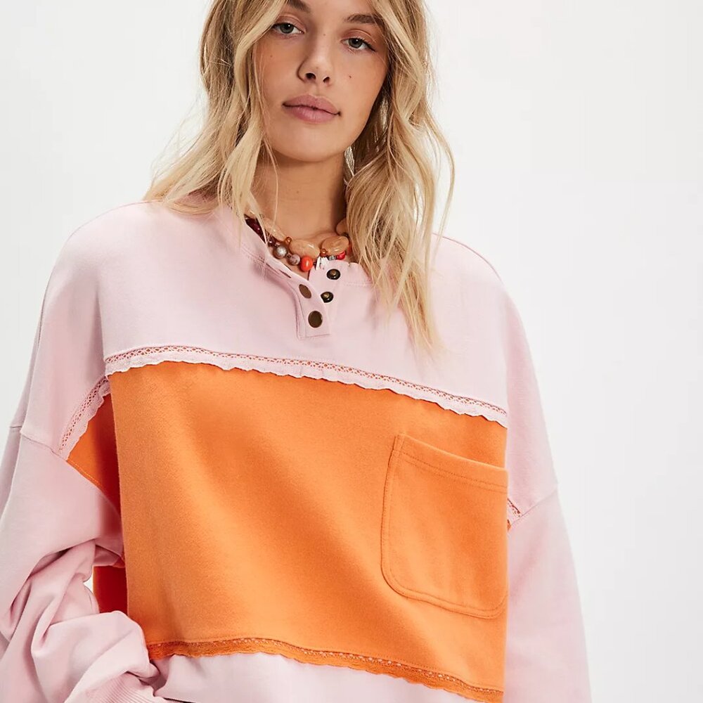 Free People Strawberry Sweatshirt Blushing Bride combo